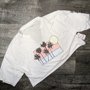 Flirtitude Juniors Cropped Short Sleeve Top Size S